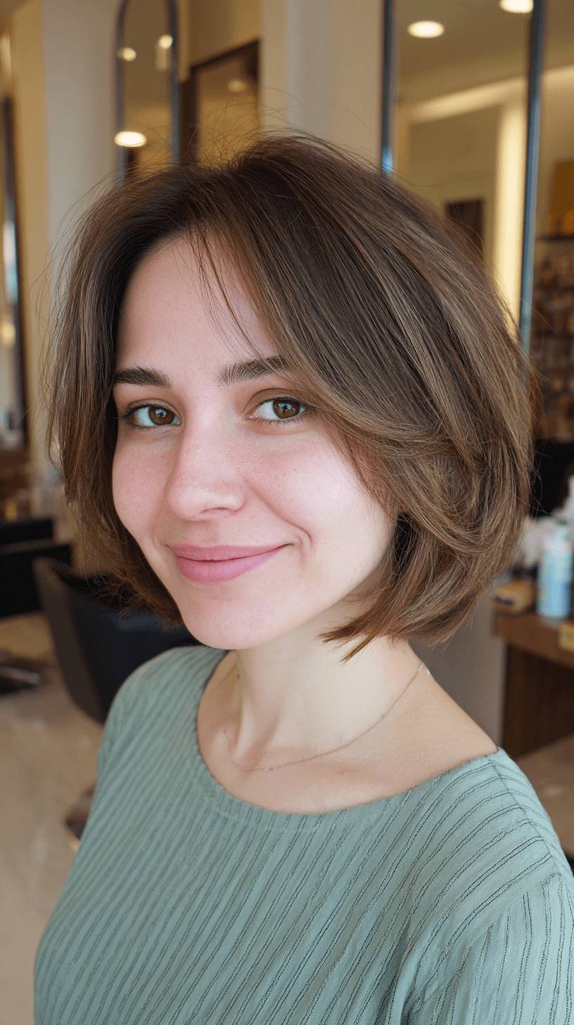 Chic Textured Bob with Subtle Layers