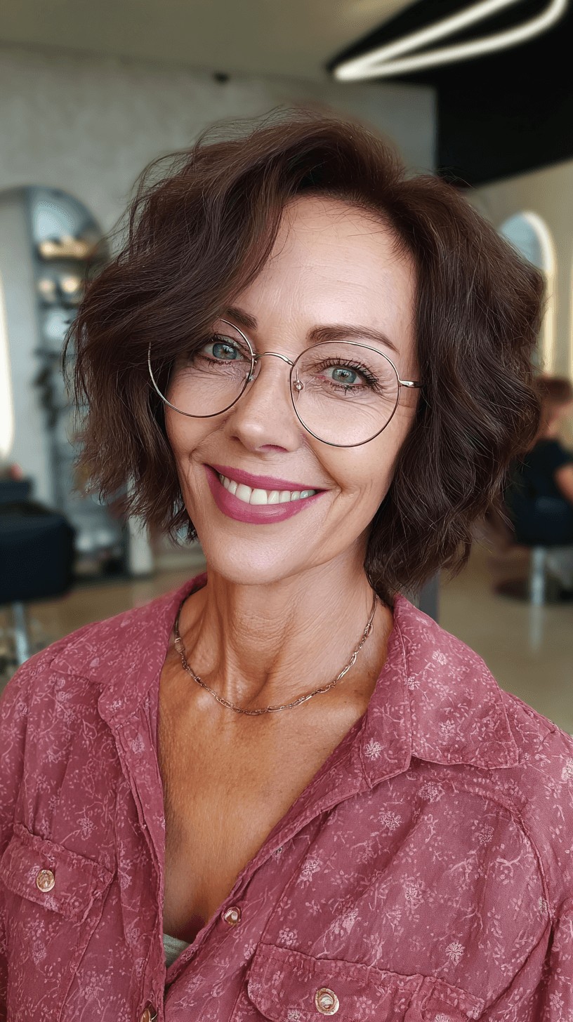 Chic Textured Ripple Bob with Subtle Layers