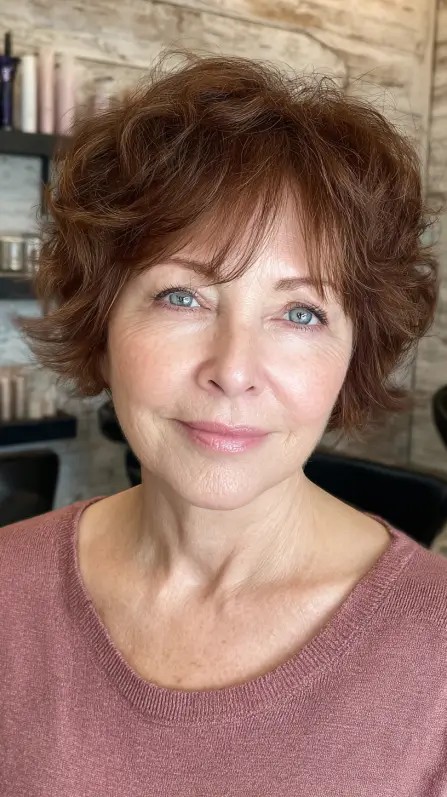 Chic Textured Short Cut with Soft Curls