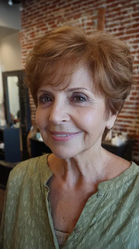 Classic Short Textured Cut with Gentle Lift