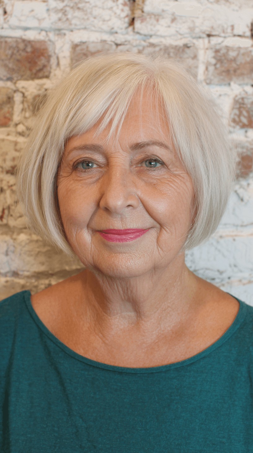 Elegant Textured Bob with Soft Bangs