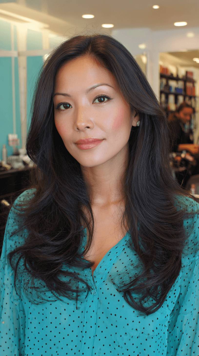 Glossy Long Layers with Soft Volume