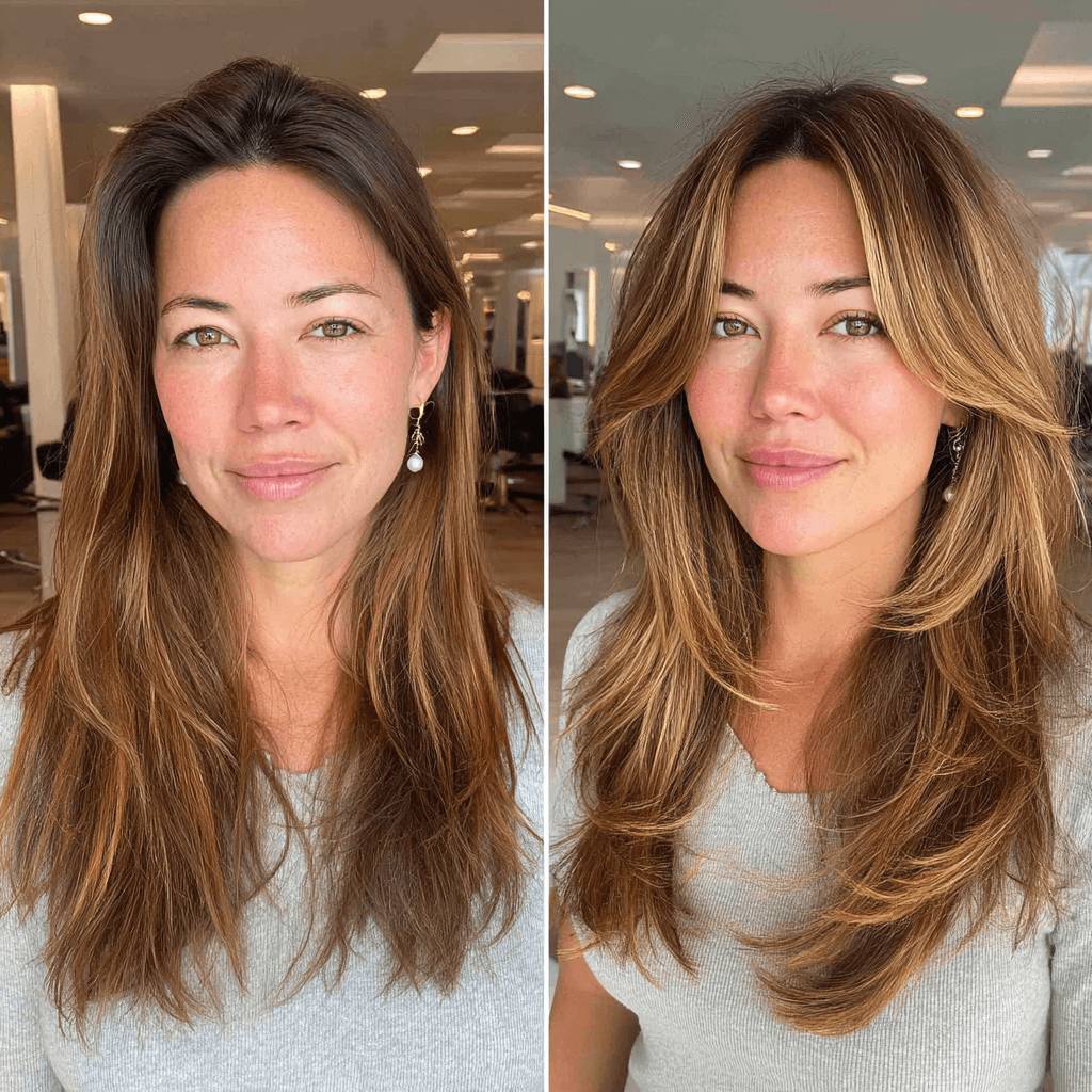 Modern Long Layers with Subtle Face-Frame