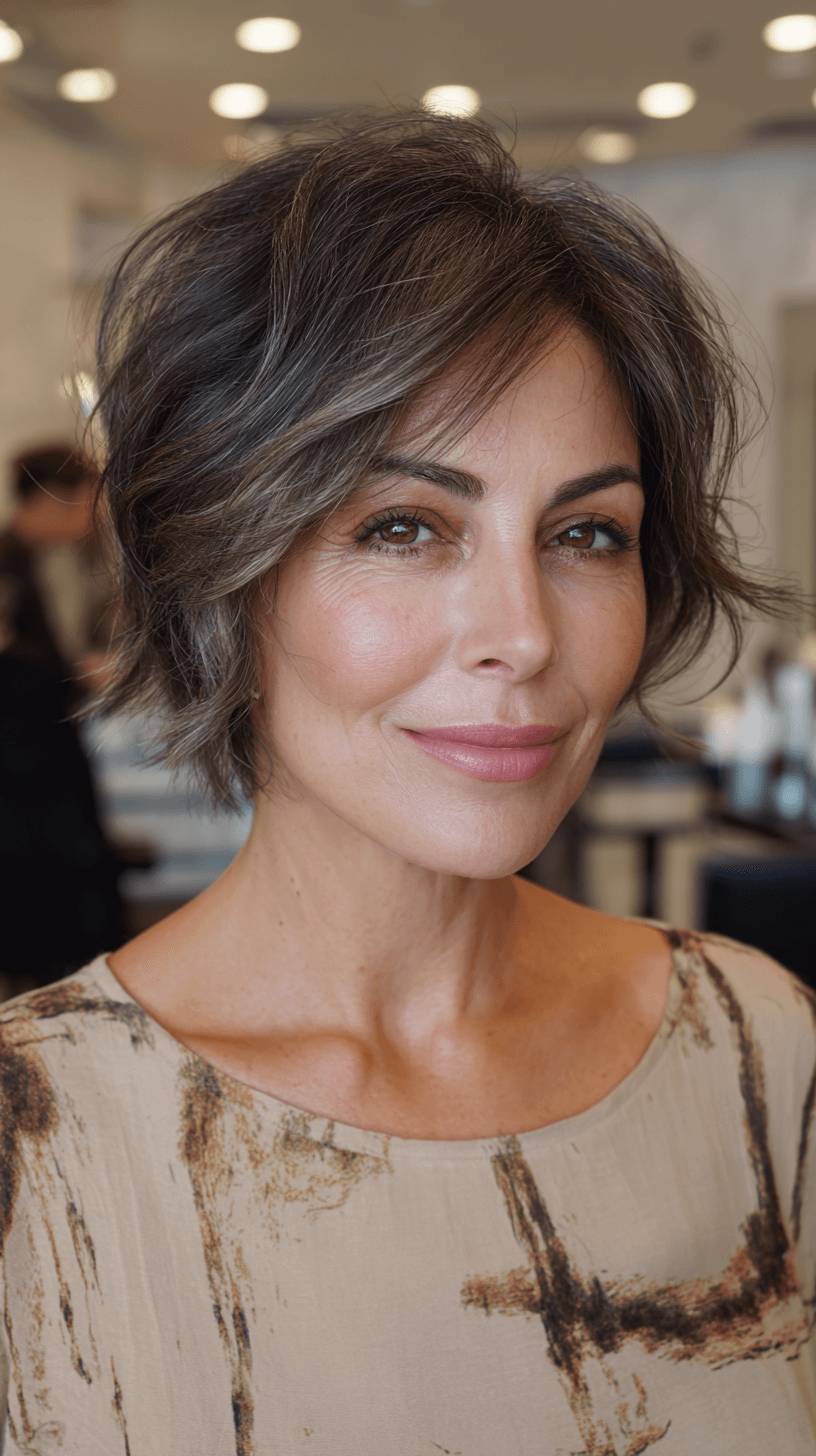 Modern Textured Wolf Cut with Subtle Highlights