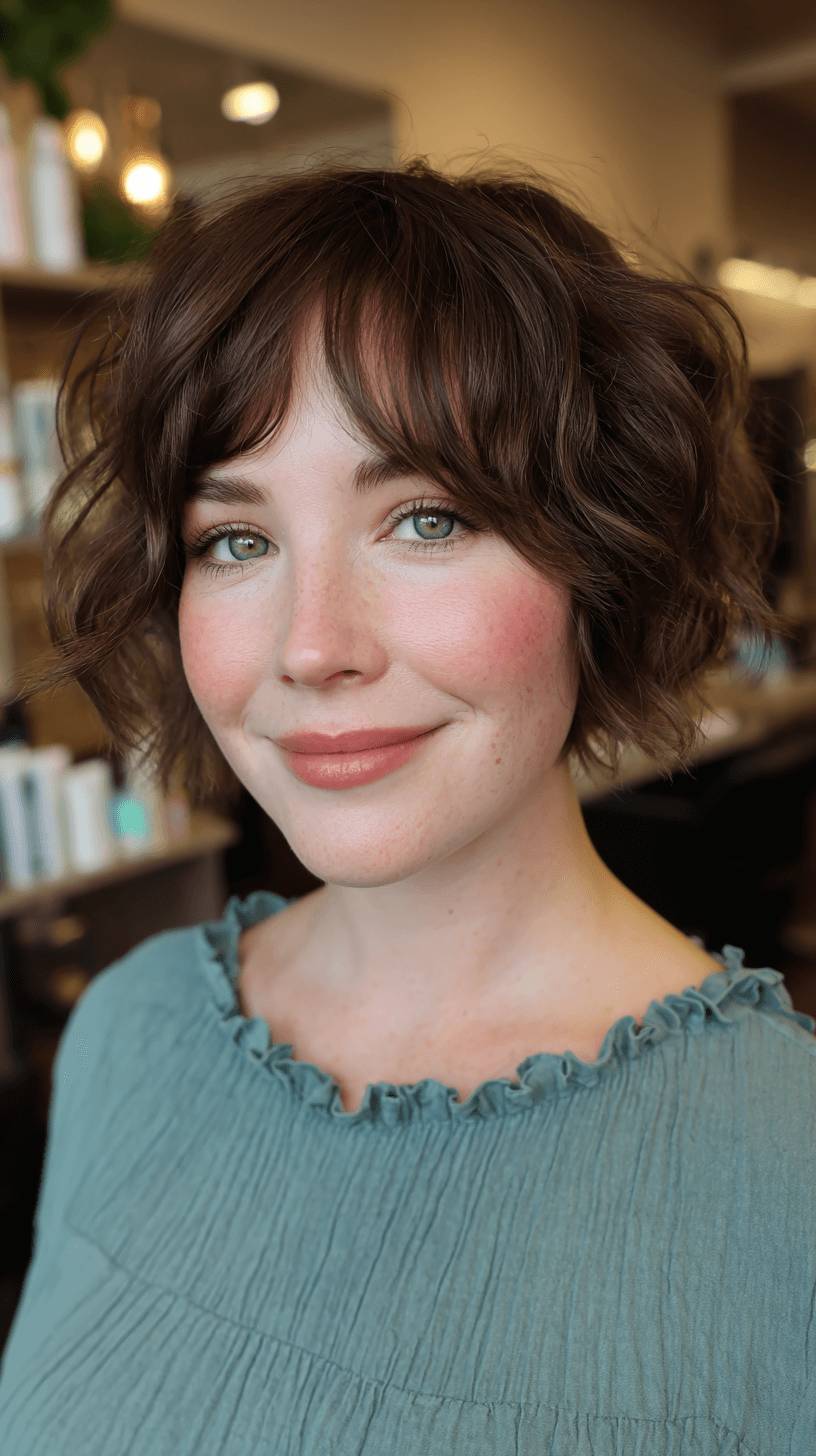 Playful Textured Wolf Cut with Defined Curls