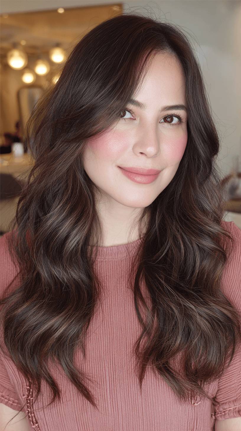 Radiant Long Wavy Layers with Subtle Highlights