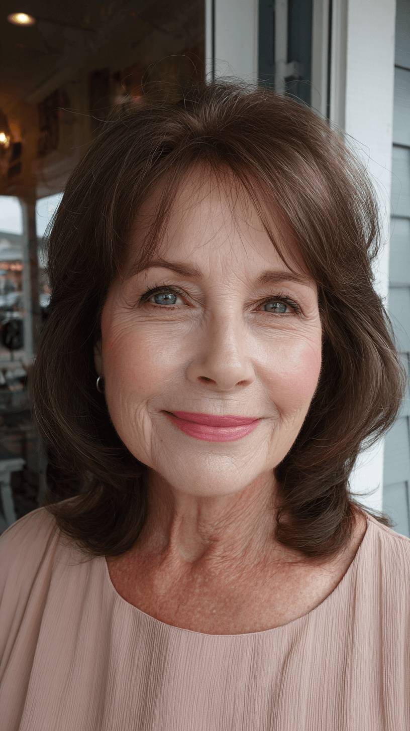 Soft Textured Medium-Length Cut with Gentle Face Framing