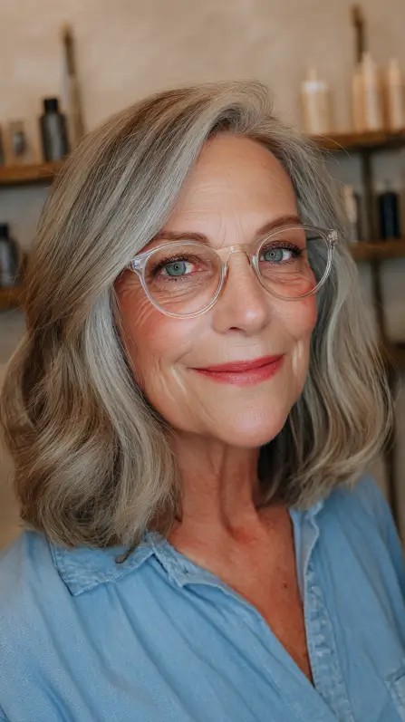 Softly Textured Shoulder-Length Waves