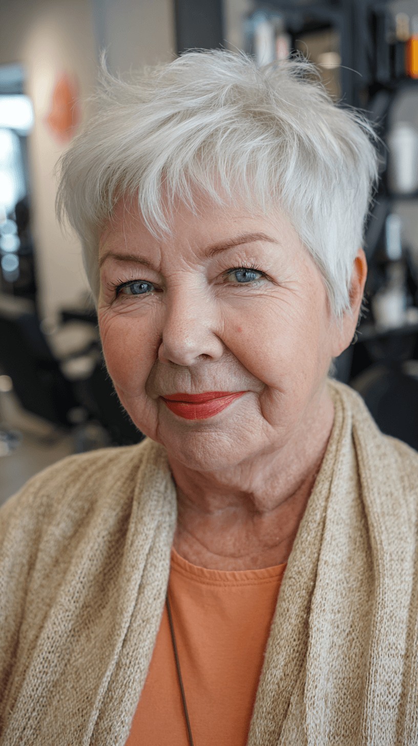 Textured Short Crop with Playful Volume