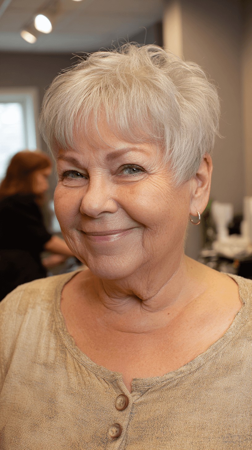 Textured Short Pixie Cut with Lively Layers