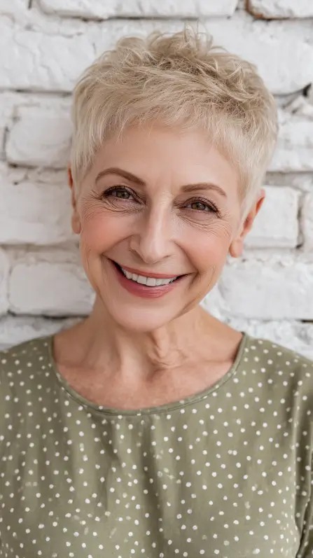 Textured Short Pixie Cut with Soft Volume