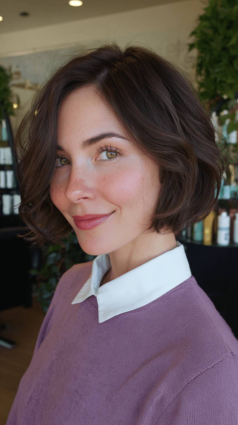 Textured Wavy Bob with Soft Layers