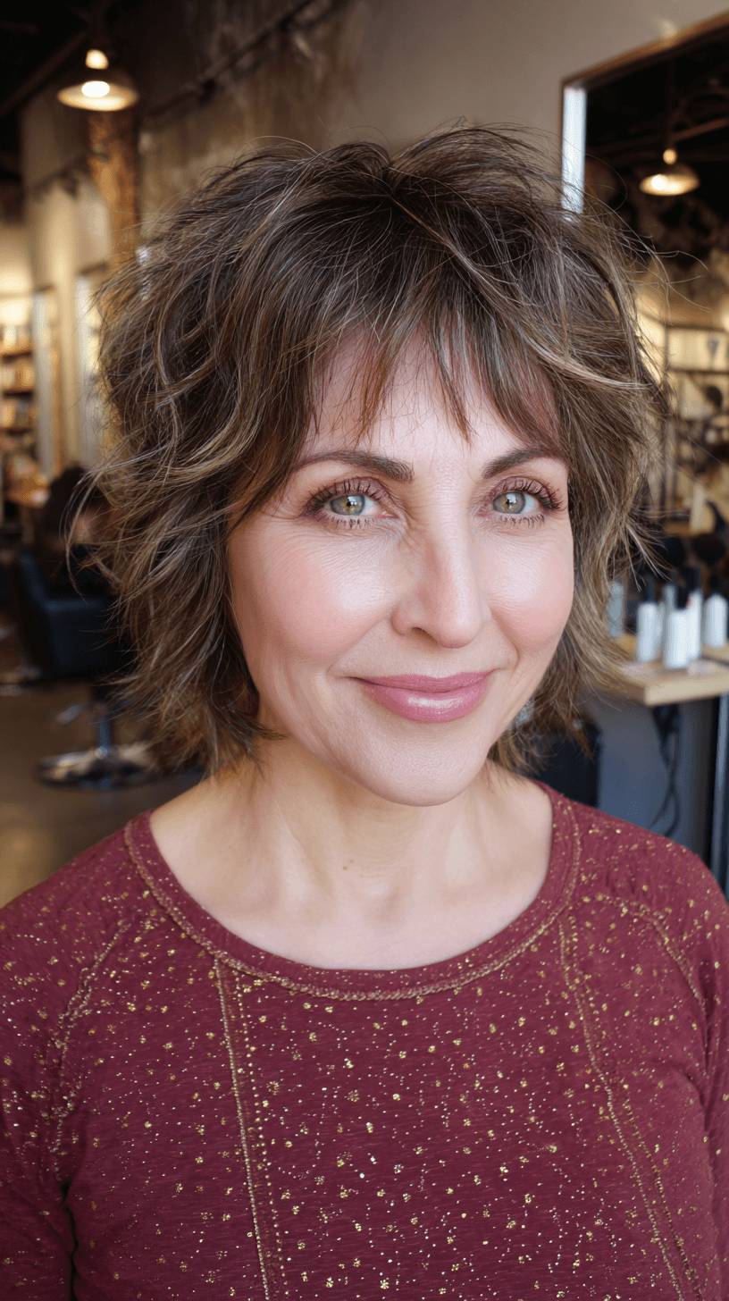 Textured Wolf Cut with Soft Fluffy Layers