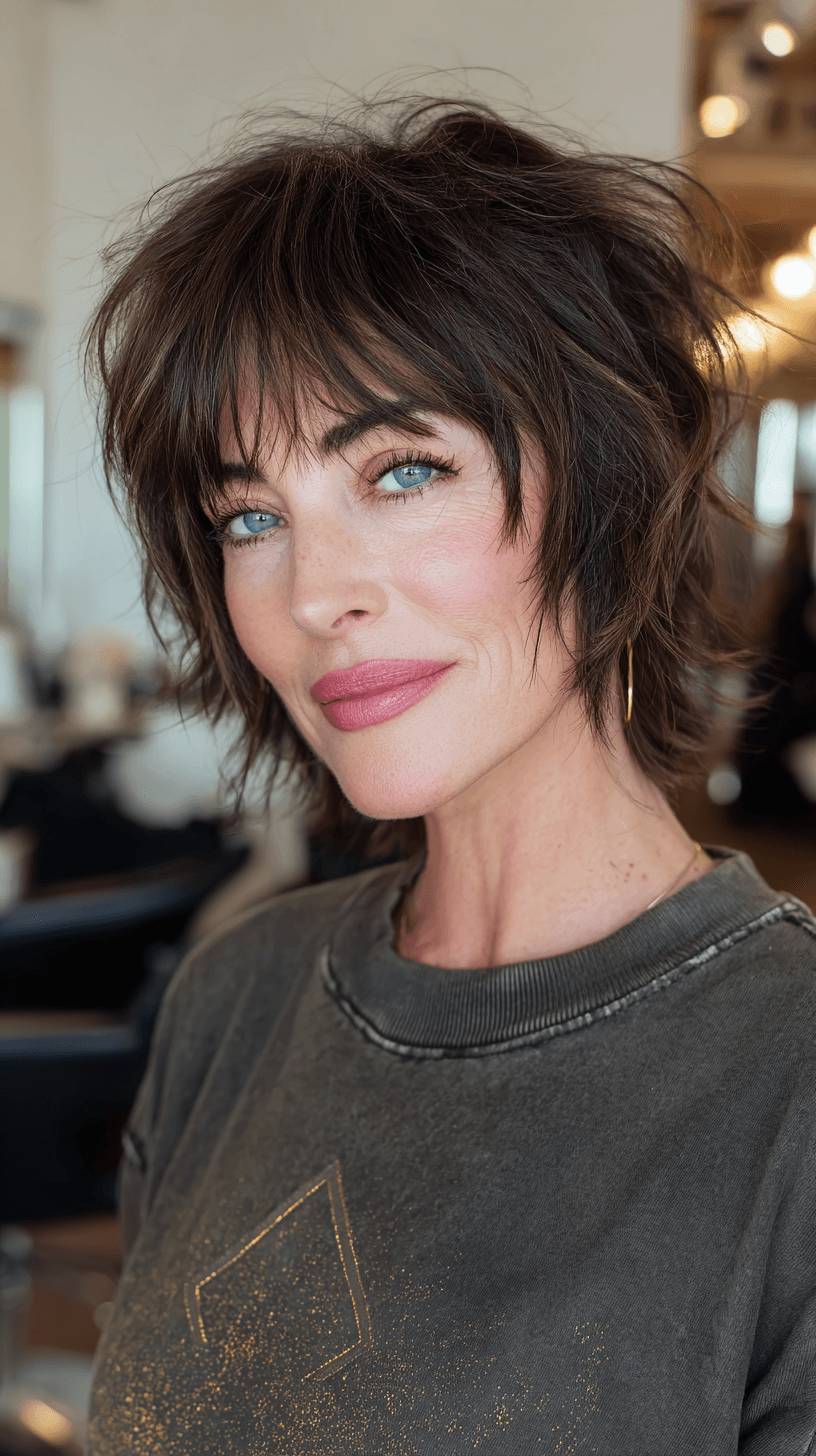 Textured Wolf Cut with Wispy Fringe