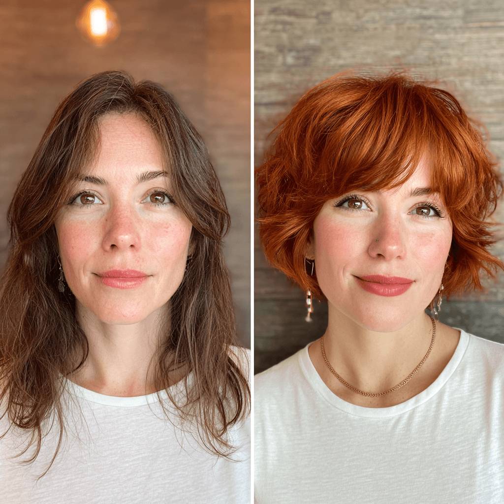 Vibrant Textured Wolf Cut with Fluffy Volume