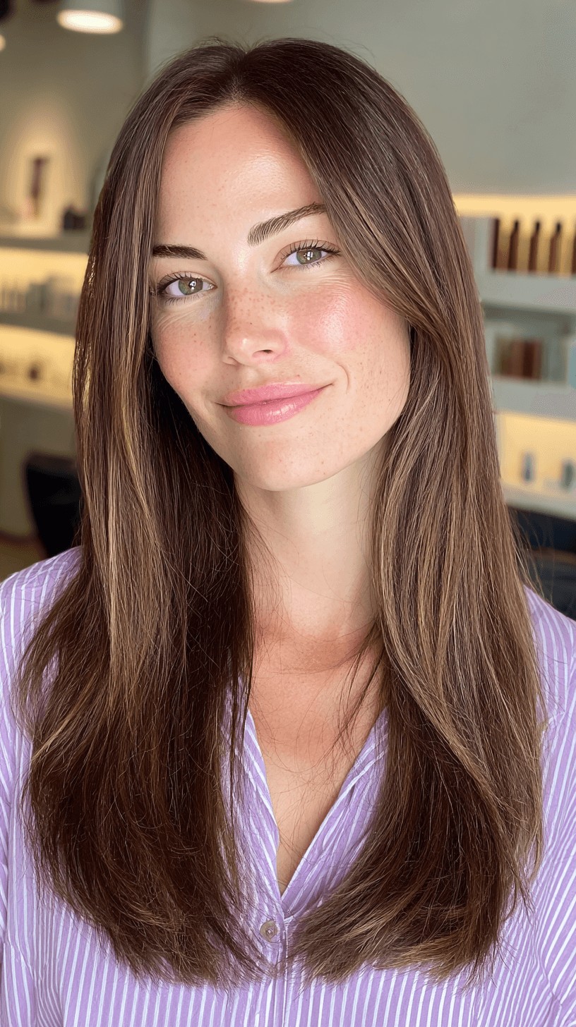 Polished Long Hair with Subtle Face-Frame Layers