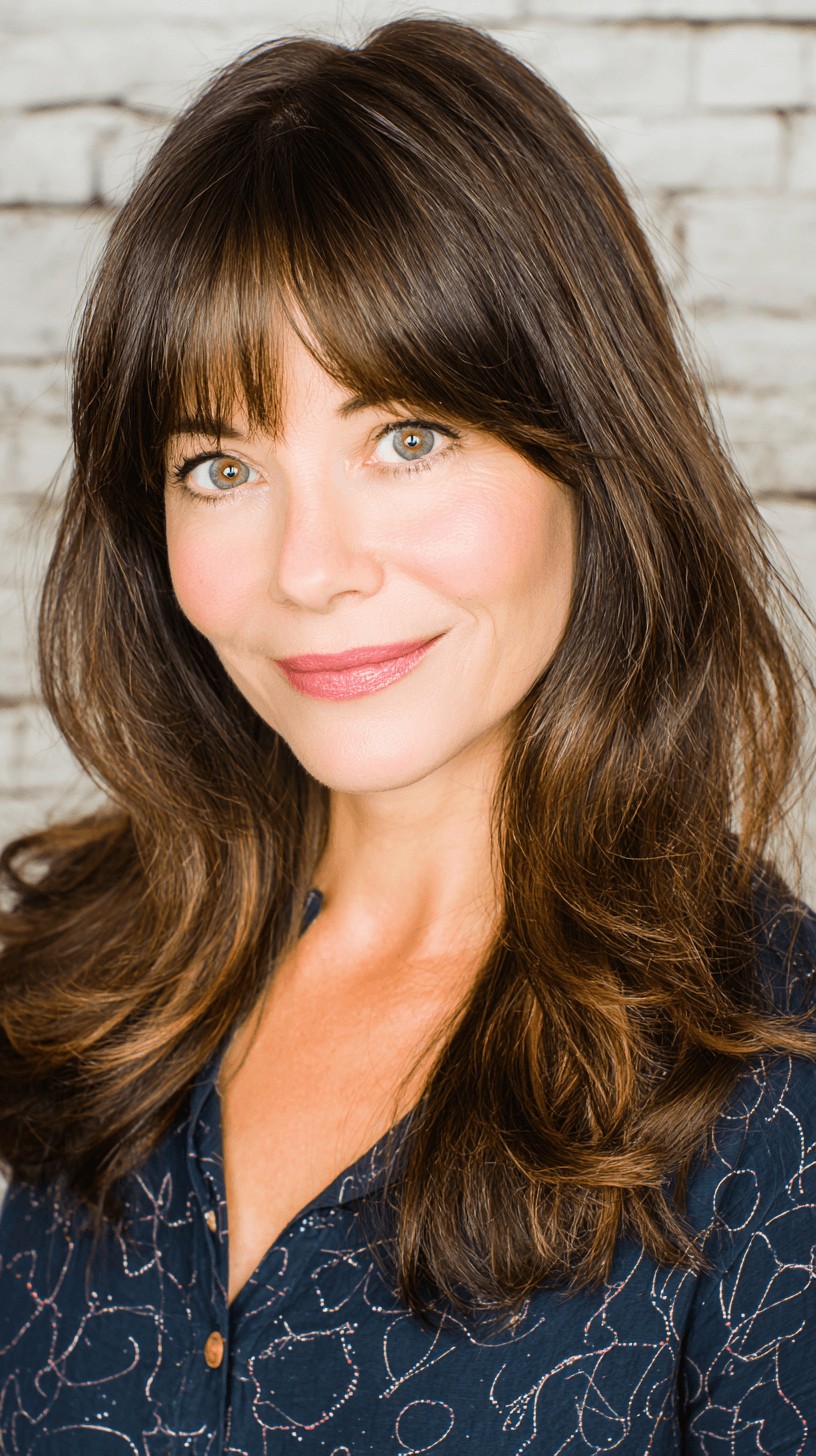 Chic Long Layered Cut with Soft Bangs