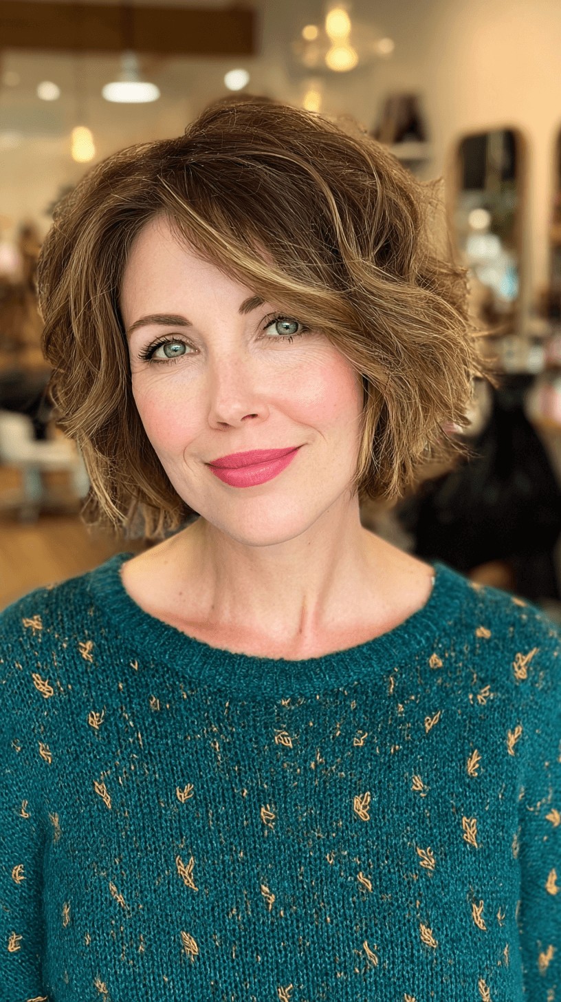 Chic Textured Bob with Soft Waves