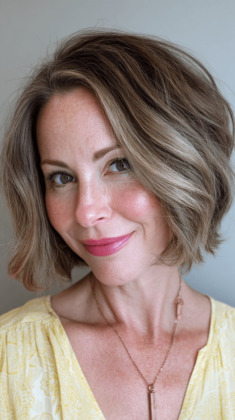 Chic Textured Bob with Soft Waves