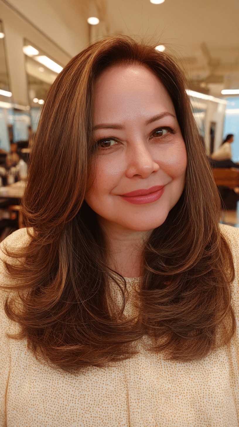 Beautifully Layered Long Hair with Soft Movement