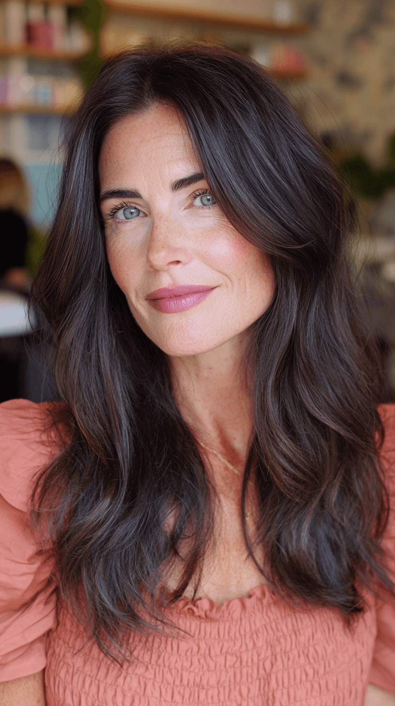 Chic Long Layered Haircut with Soft Face-Framing Layers