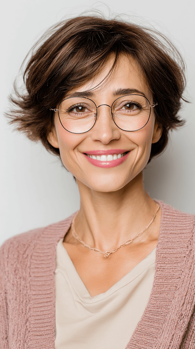 Chic Short Layered Cut with Flirty Volume