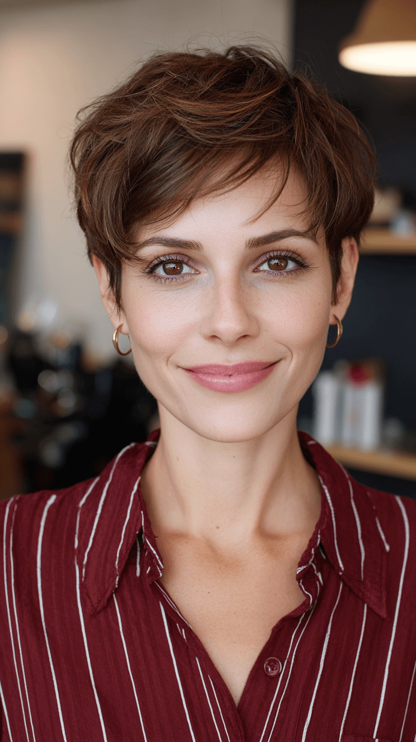 Chic Textured Pixie Cut with Soft Layers