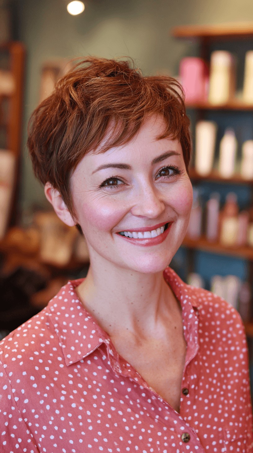 Chic Textured Pixie Cut with Subtle Volume