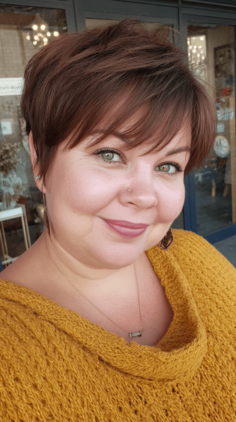 Chic Textured Short Hair with Side Bangs