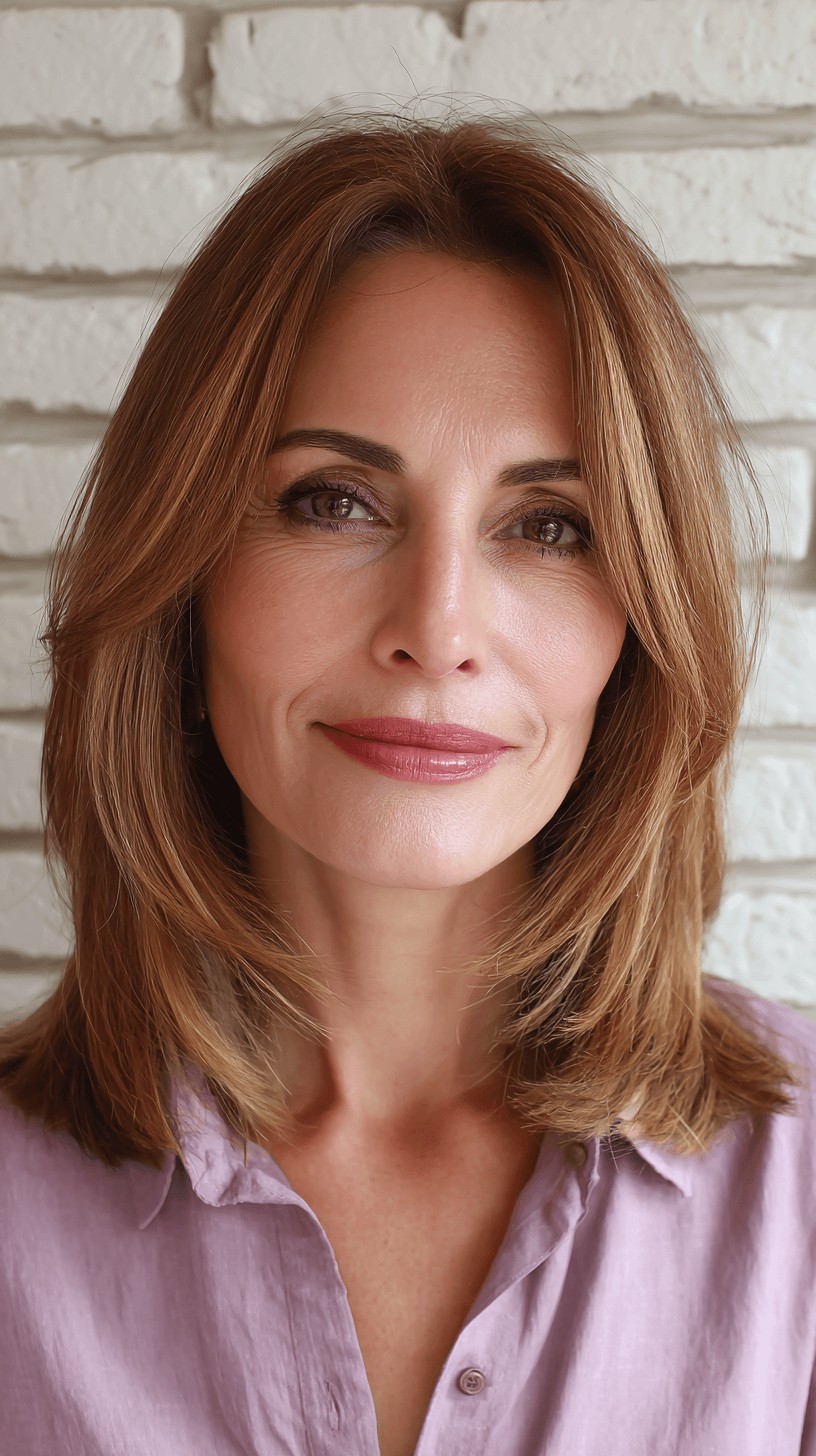 Elegant Layered Cut with Face-Framing Highlights