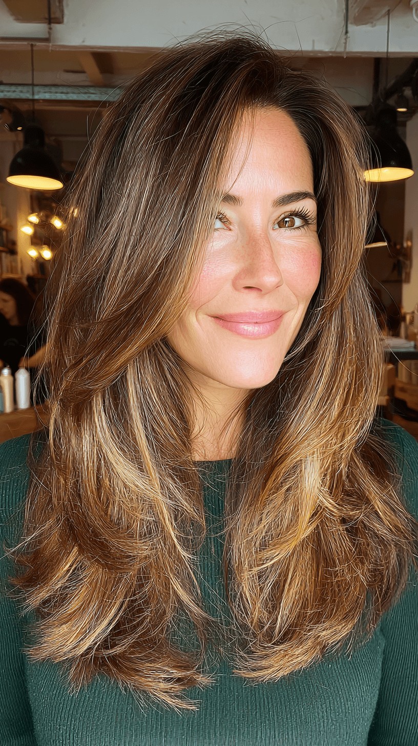 Luxurious Long Layers with Subtle Highlights