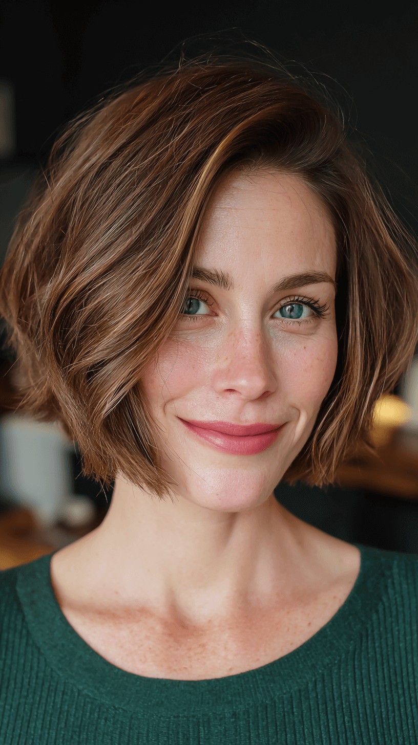 Modern Textured Bob with Subtle Waves
