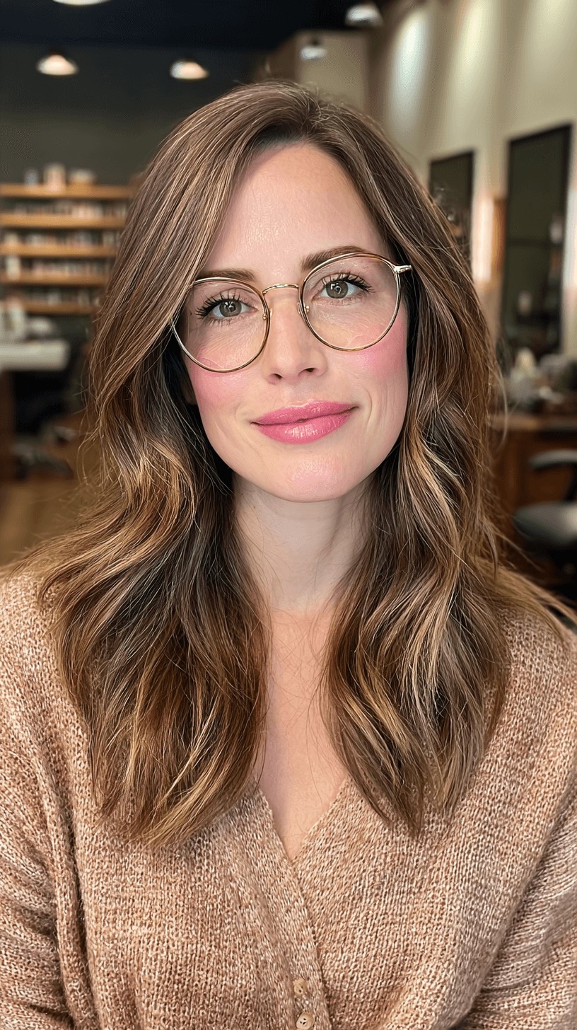 Natural-Looking Long Layers with Warm Highlights