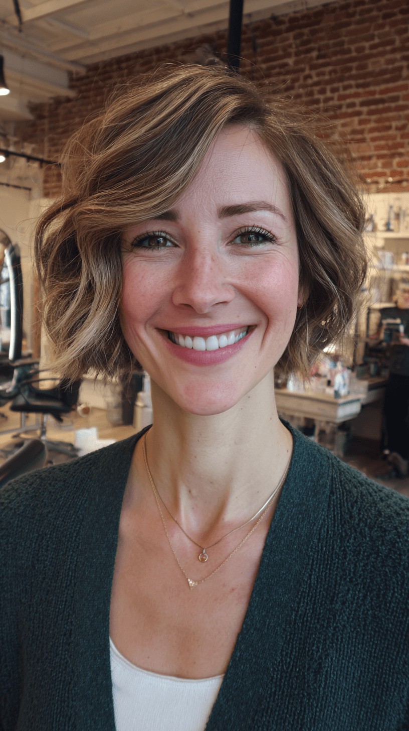 Playful Textured Bob with Soft Waves