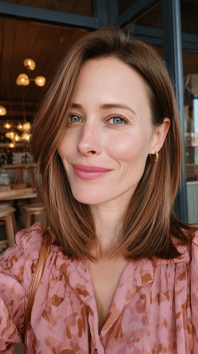 Sleek Long Bob with Subtle Face-Framing Layers