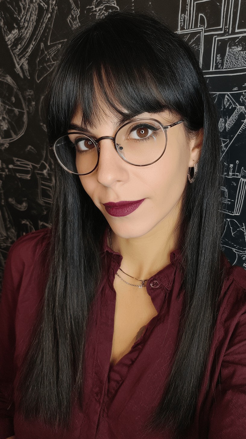 Sleek Long Hair with Subtle Bangs