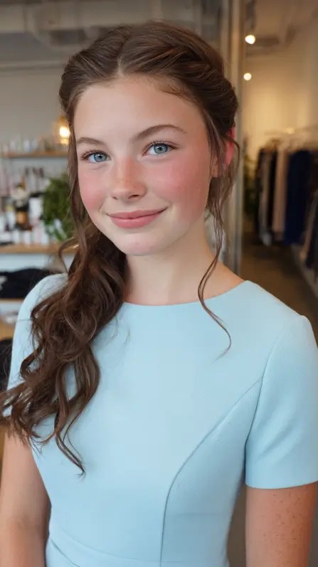 Soft Romantic Waves with Side Braid