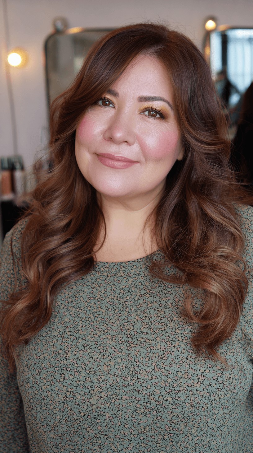 Softly Layered Long Hair with Gentle Waves