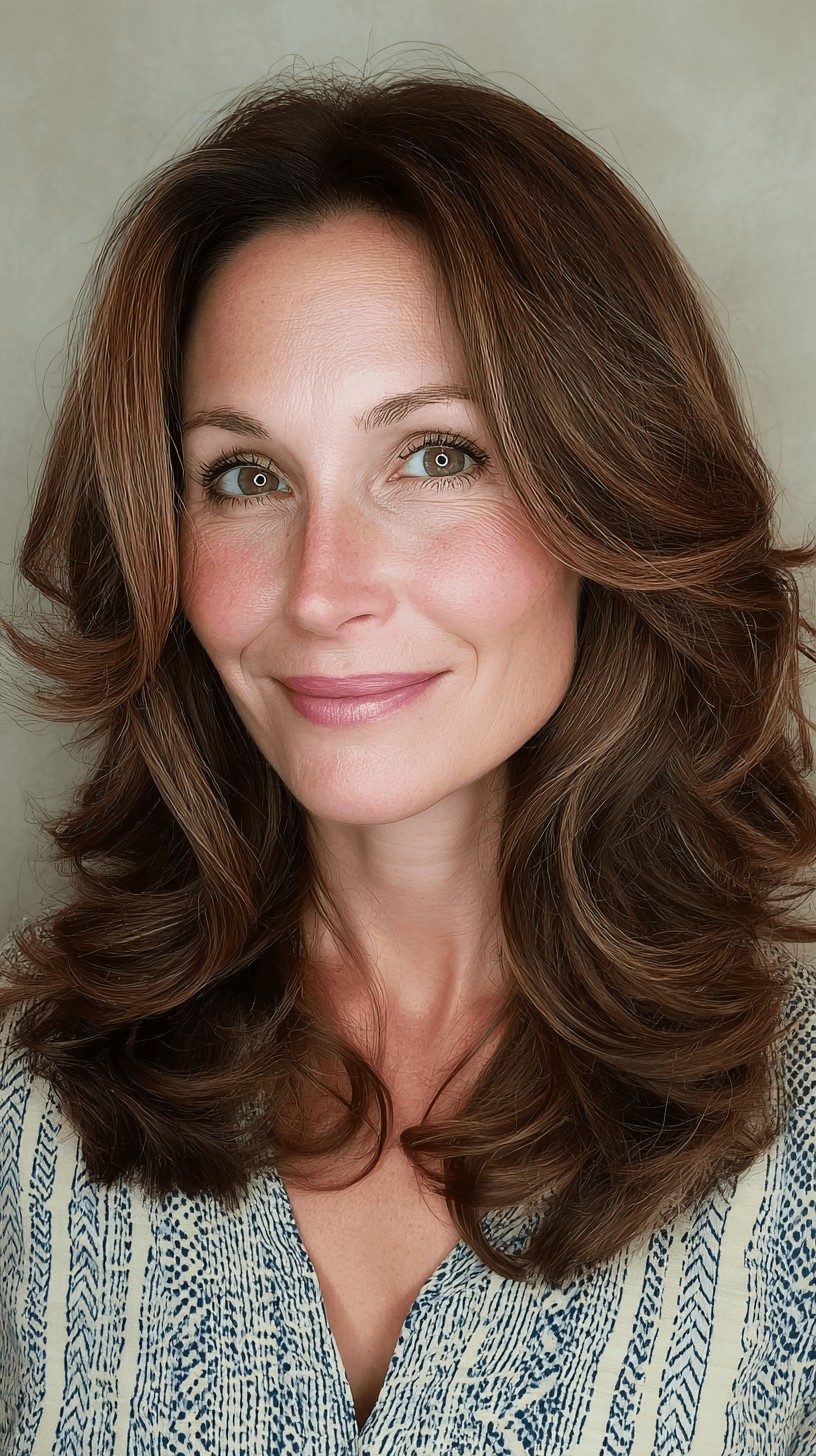 Stylish Softly Layered Medium-Length Cut