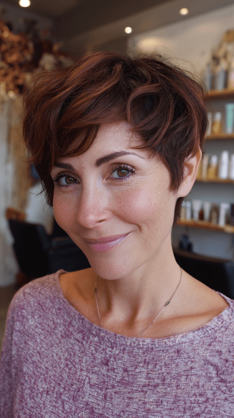 Stylish Textured Short Crop with Soft Waves