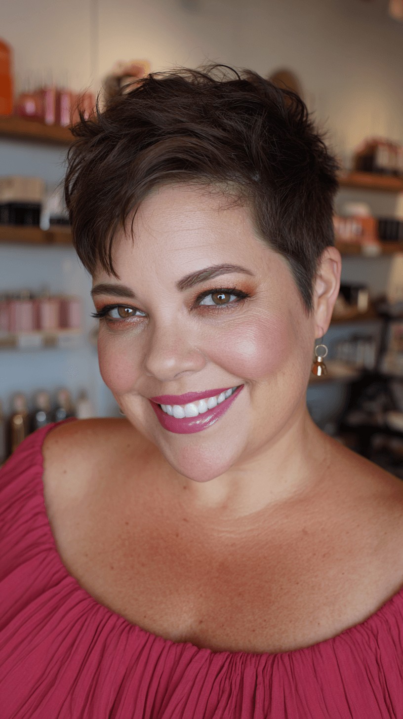 Textured Short Pixie Cut with Defined Edges