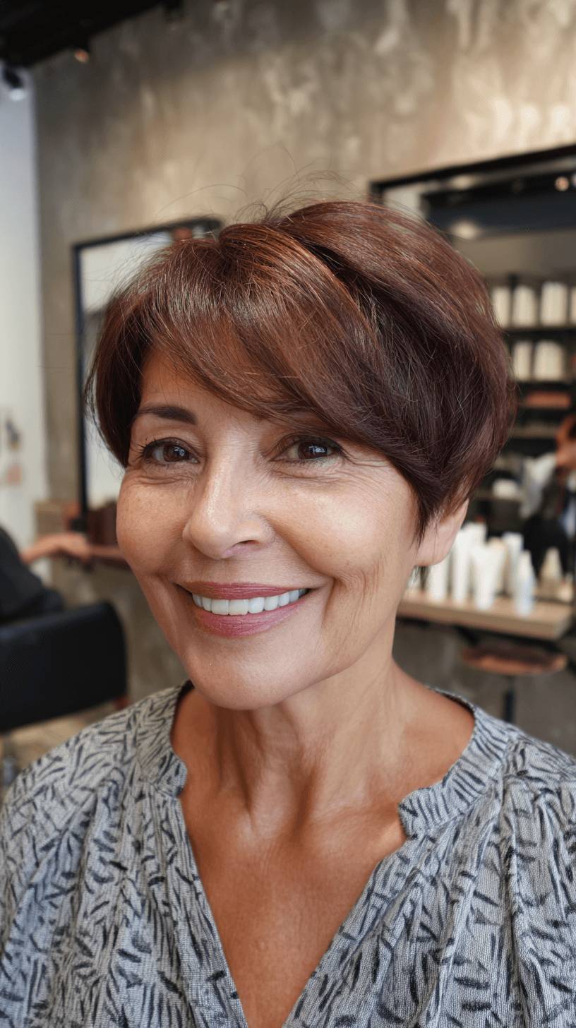 Chic Angular Pixie Cut with Subtle Volume