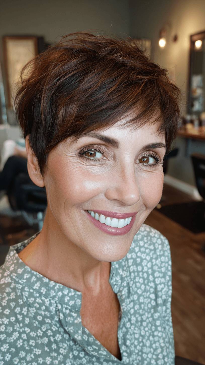 Chic Textured Short Pixie Cut with Subtle Layers
