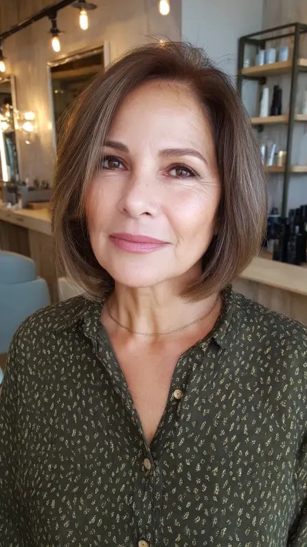 Elegant Textured Neck-Length Cut with Subtle Layers