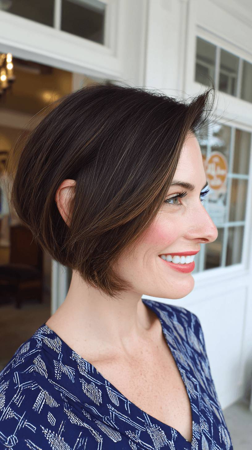 Modern Textured Wedge Bob with Subtle Dimension