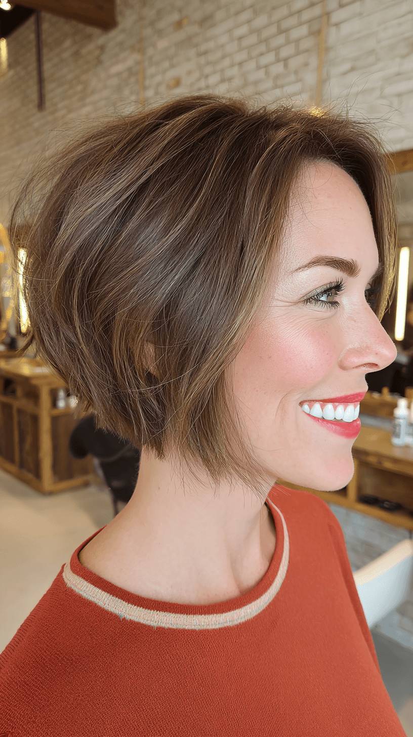 Modern Textured Wedge Bob with Subtle Movement