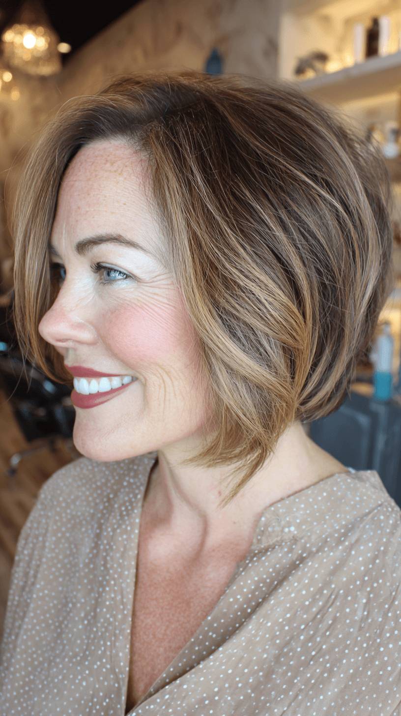 Stylish Textured Wedge Bob