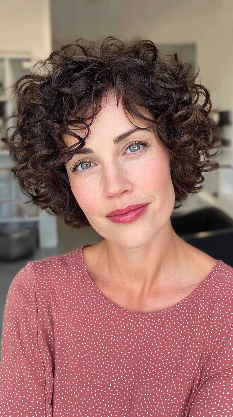 Charming Short Curly Cut with Defined Curls