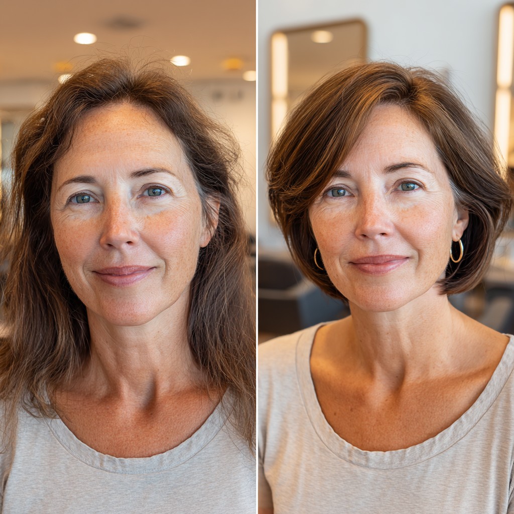 Chic Layered Asymmetrical Bob Cut