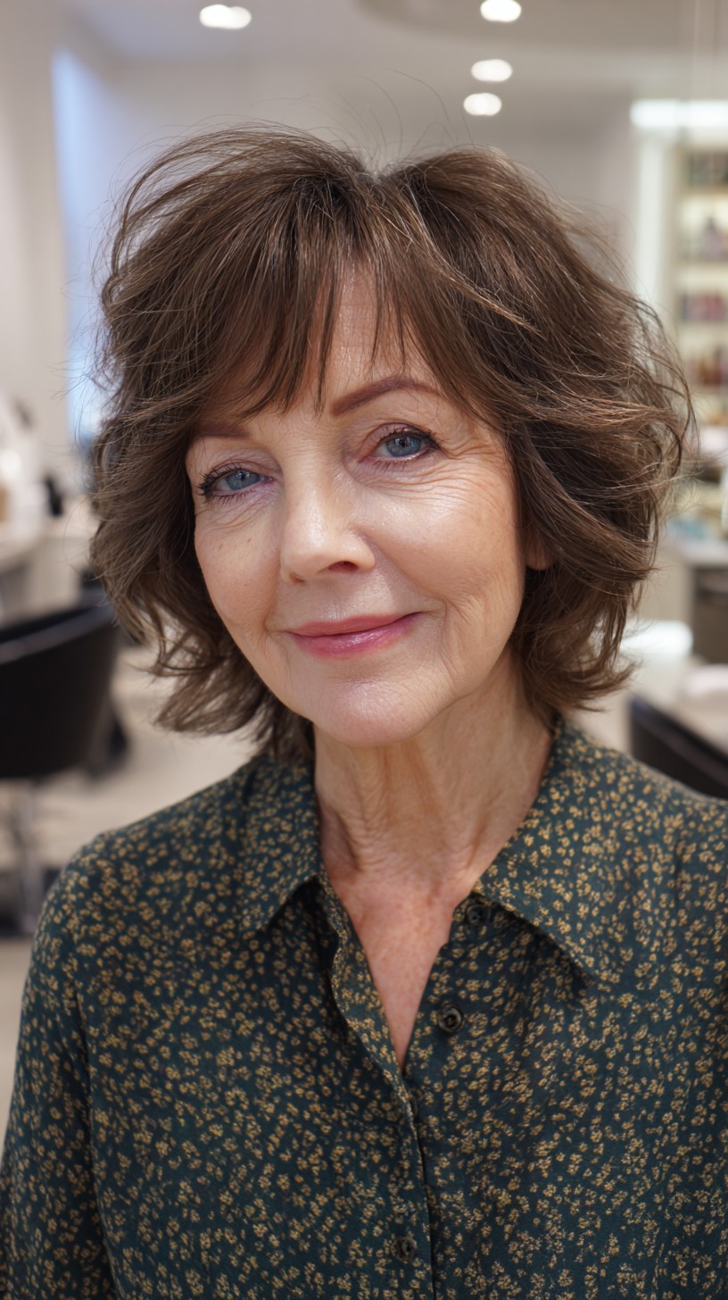 Chic Short Wolf Cut with Fluffy Layers